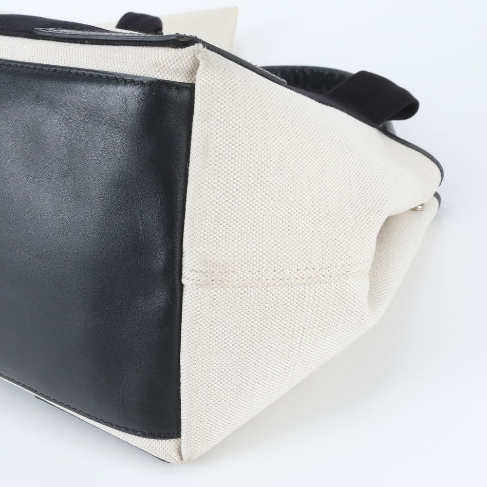 美品 バレンシアガ ネイビー カバス 339933 レザー キャンバス トート