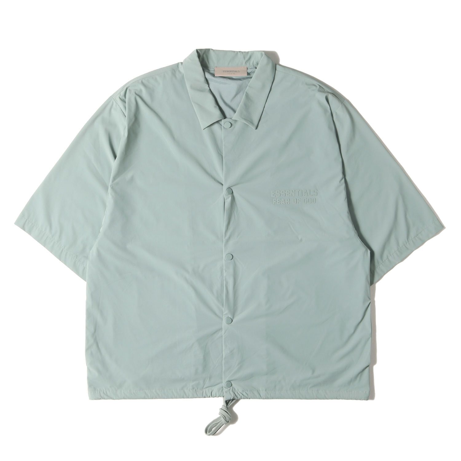 FEAR OF GOD フィアオブゴッド FOG ESSENTIALS ストレッチナイロン 半袖 コーチジャケット ミント系L