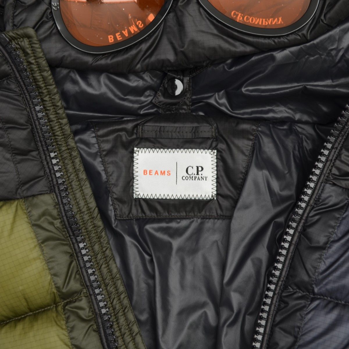 C.P.COMPANY×BEAMS】25AW D.D. Shell Goggle Down Jacket ゴーグル 