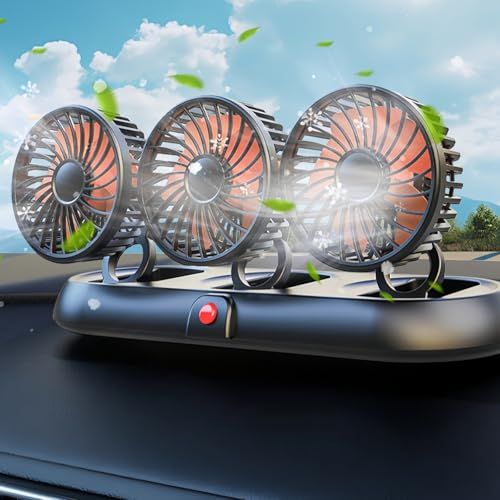 【2026年夏に新規上場】AUSTYLCO 車載扇風機 卓上扇風機 クリップ式扇風機 低騒音扇風機 配線延長バージョ 折りたたみ式 3段階の風量調整 360度角度調整 トラックや車as e9b17d59
