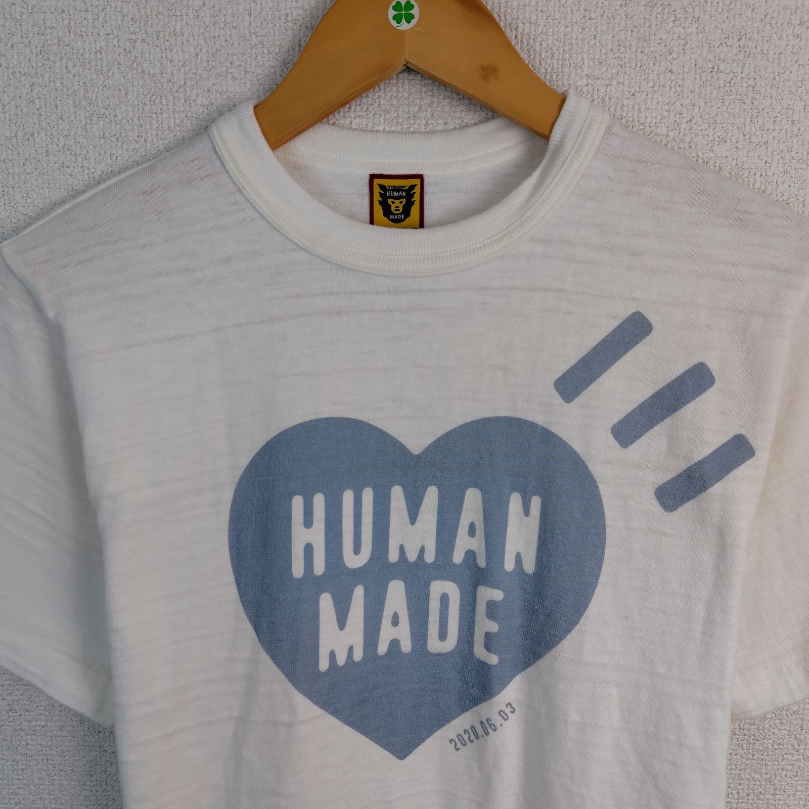 HUMAN MADE ヒューマンメイド 半袖Tシャツ ビッグハートロゴ ホワイト 