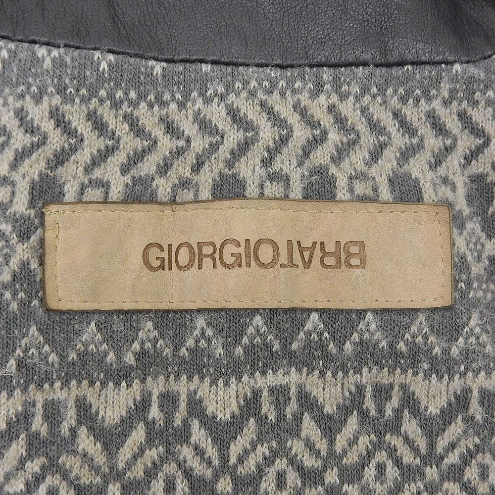 GIORGIOBRATO　ジョルジオブラット　ダブル ライダース レザー ジャケット レディース ブラック 40 GD23F13092　40