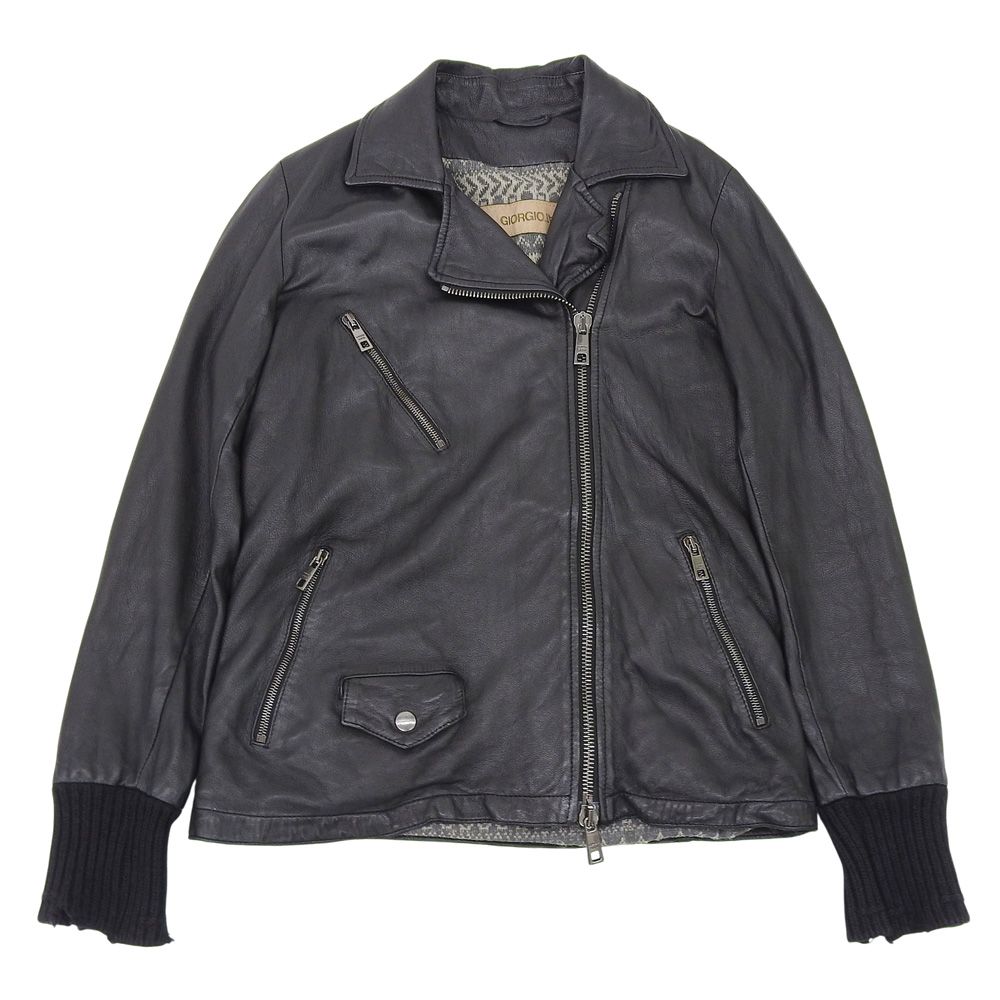 GIORGIOBRATO ジョルジオブラット ダブル ライダース レザー