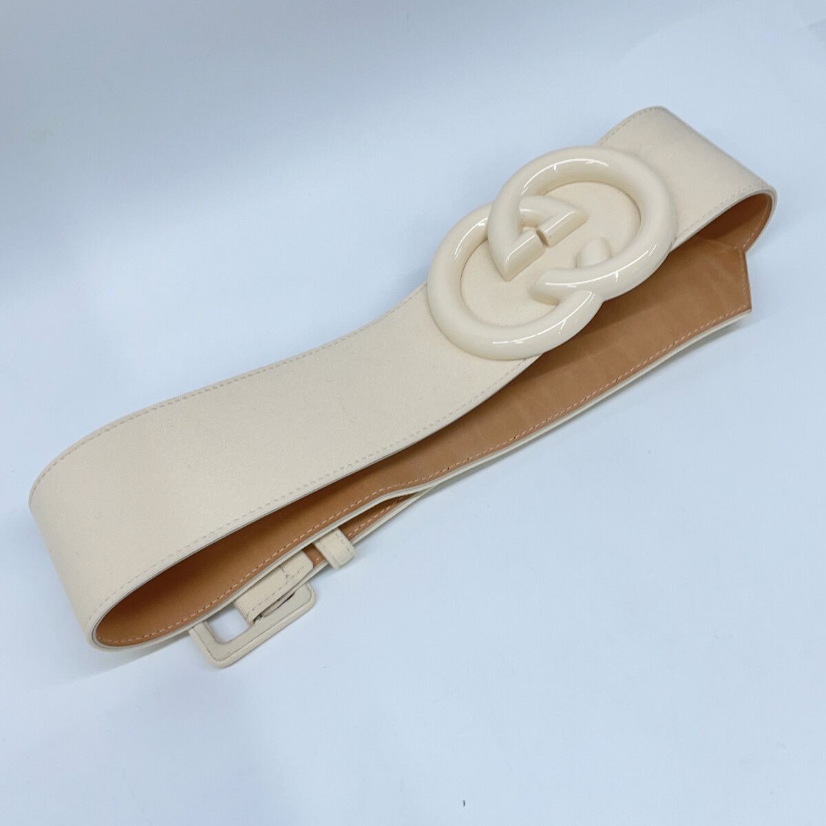 GUCCI グッチ 515533 ホワイト GGベルト ジャージーノースリーブ