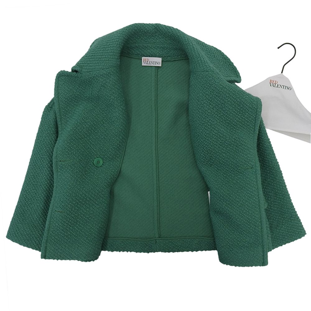 RED VALENTINO レッドヴァレンチノ 美品 ドロップショルダー 金釦 ショートコート レディース グリーン 38 2R3CJB706PF 38 RED VALENTINO レッドヴァレンチノ 美品 ドロップショルダー 金釦 ショートコート レディース グリーン 38 2R3CJB706PF 38