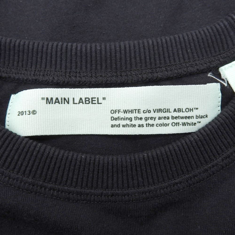 OFF-WHITE　オフホワイト　コットン 半袖シャツ トップス メンズ ブラック S　S