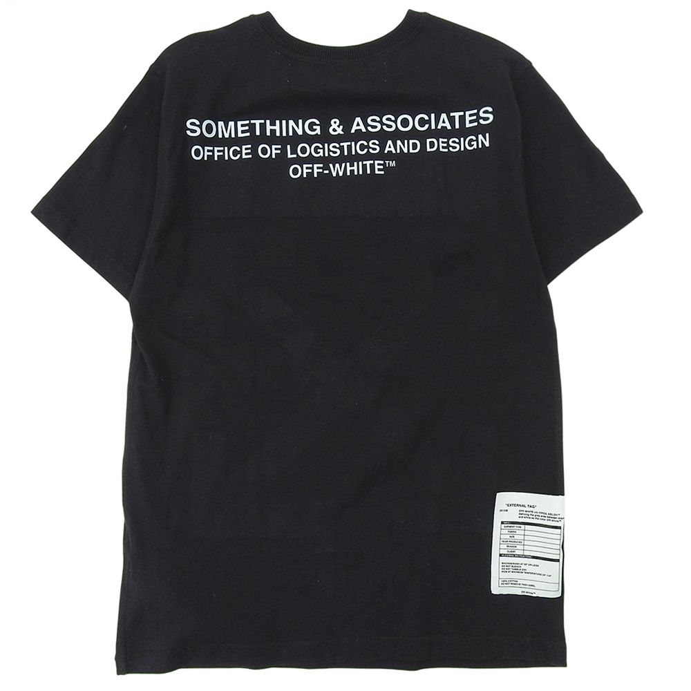 OFF-WHITE　オフホワイト　コットン 半袖シャツ トップス メンズ ブラック S　S