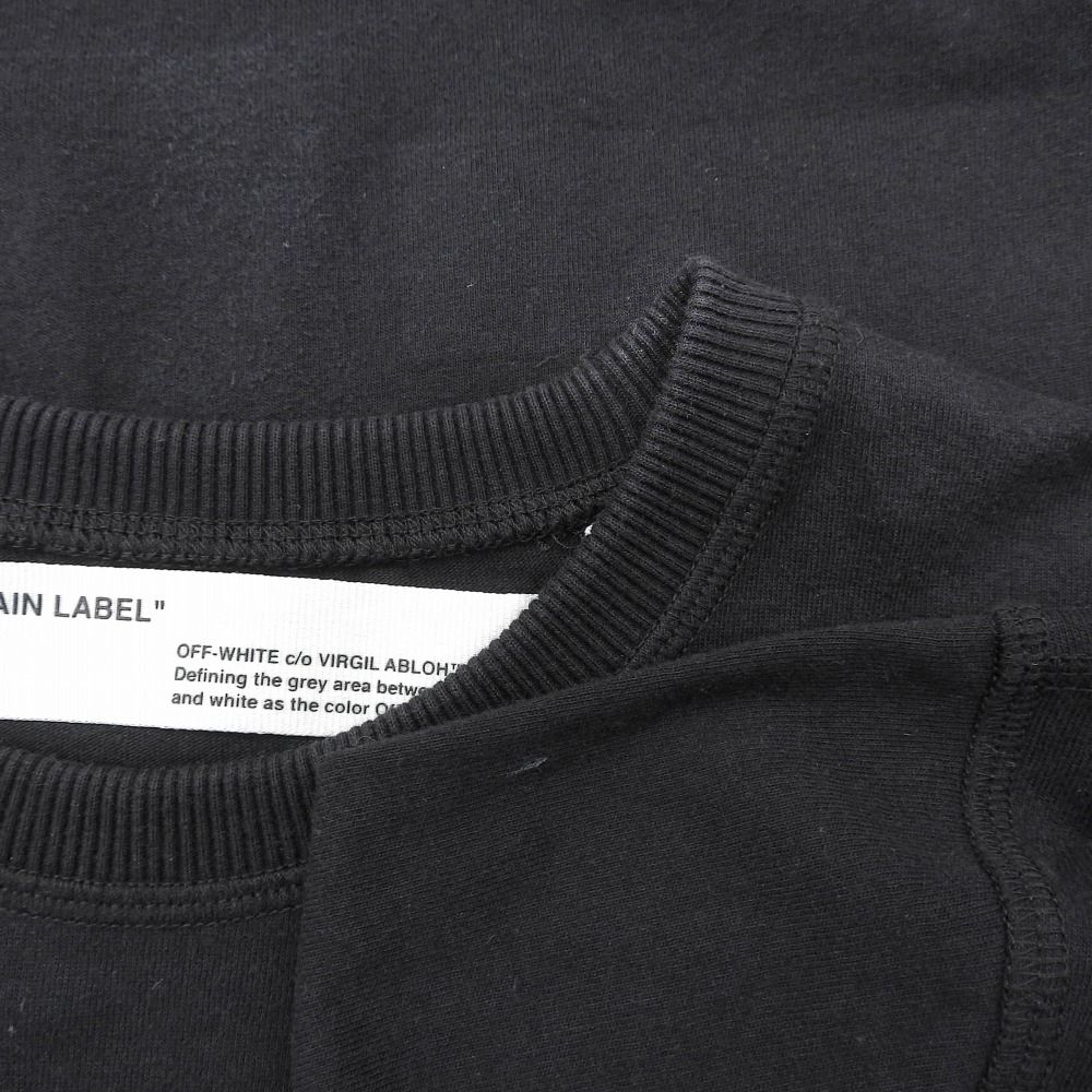 OFF-WHITE　オフホワイト　コットン 半袖シャツ トップス メンズ ブラック S　S
