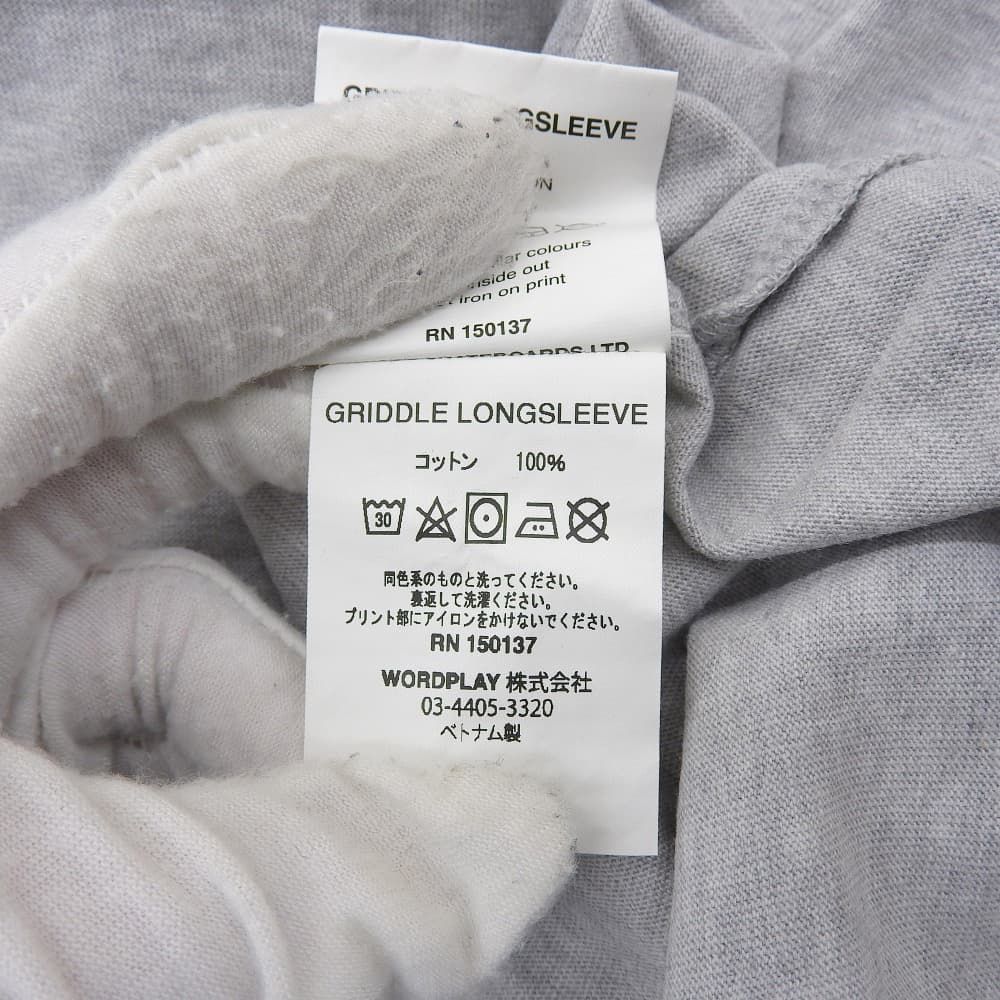 PALACE パレス 美品 グリドル ロングスリーブ Tシャツ トップス メンズ グレー M M PALACE パレス 美品 グリドル ロングスリーブ Tシャツ トップス メンズ グレー M M