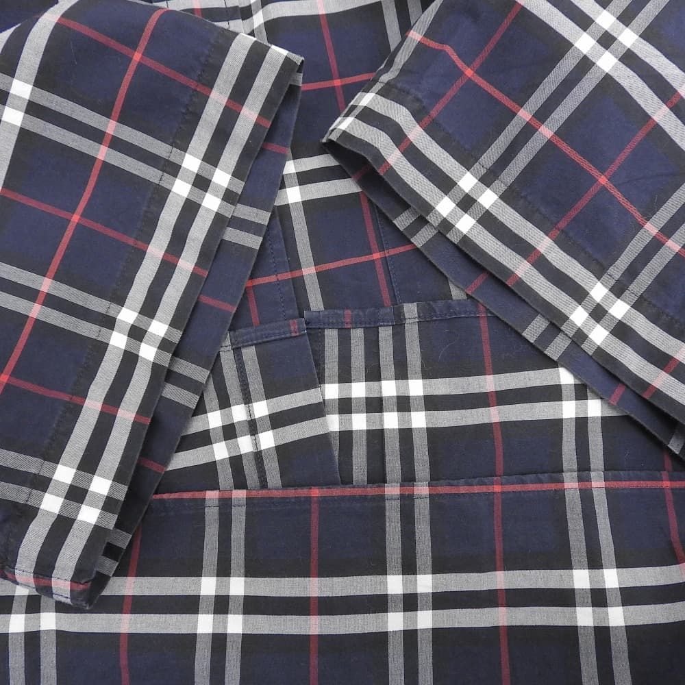BURBERRY バーバリー ストレッチコットン チェック 半袖シャツ トップス メンズ ネイビー L 8020964 L BURBERRY バーバリー ストレッチコットン チェック 半袖シャツ トップス メンズ ネイビー L 8020964 L