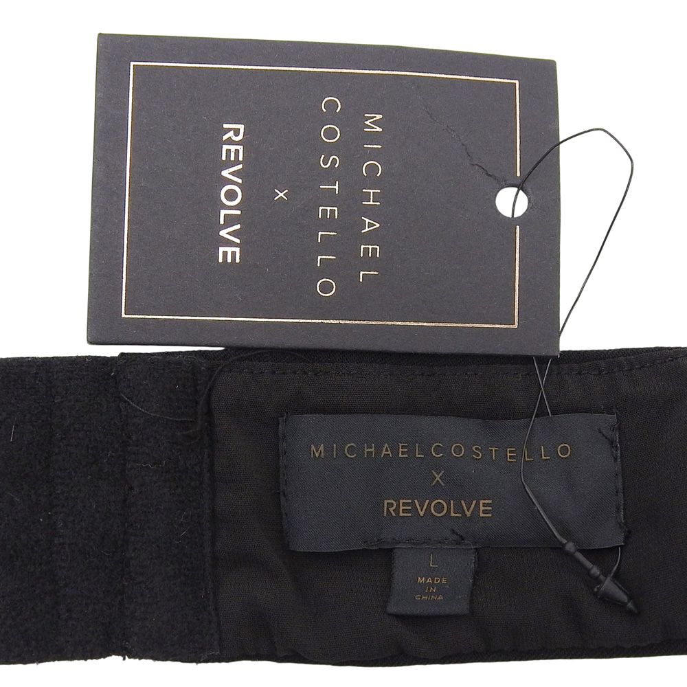 Michael Costello マイケルコステロ 新品同様 サイドスリッド ワンピース ドレス レディース ブラック L L Michael Costello マイケルコステロ 新品同様 サイドスリッド ワンピース ドレス レディース ブラック L L