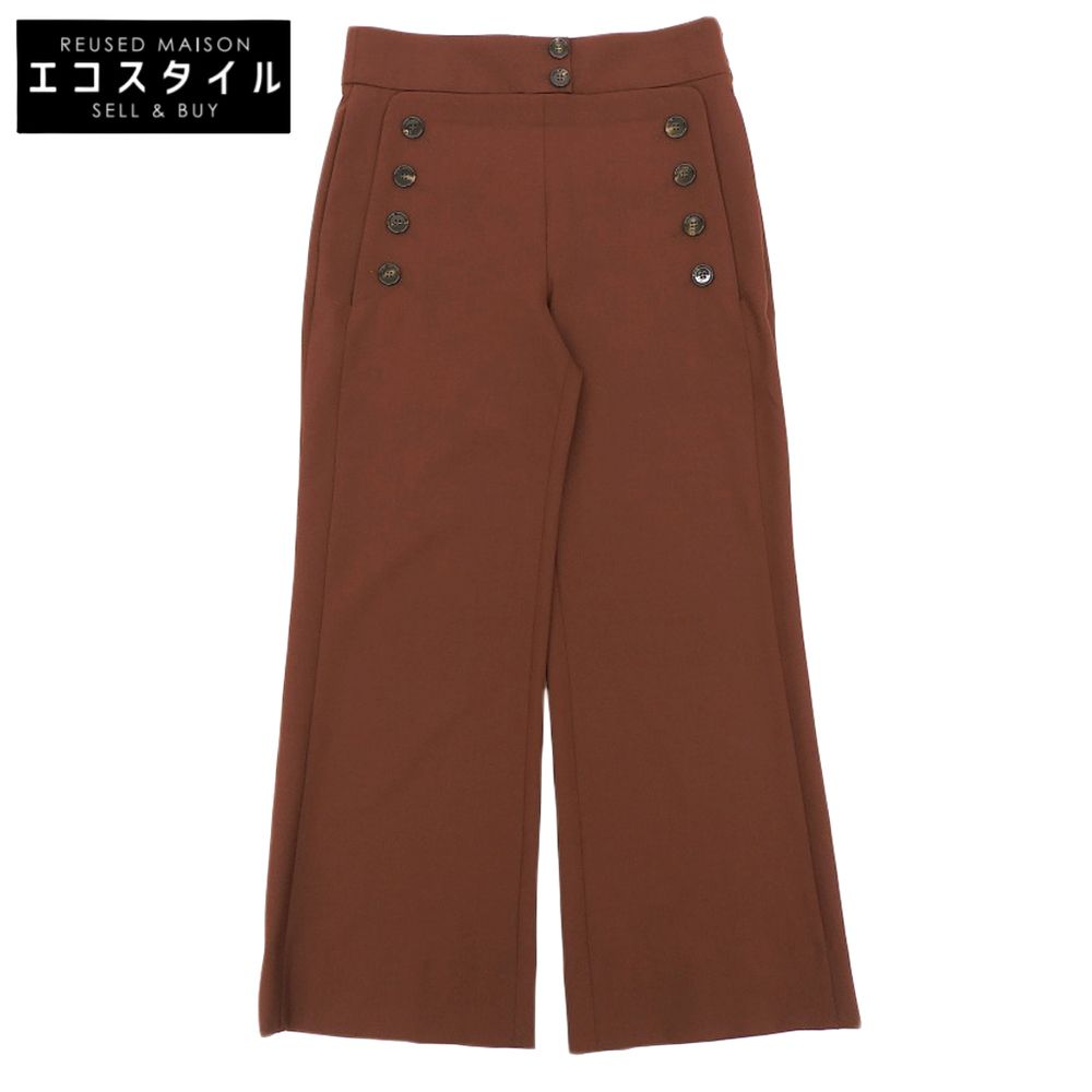 CHLOE　クロエ　コットン ナポレオン パンツ ボトムス レディース ボルドー 38　38