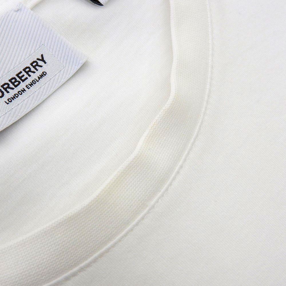 BURBERRY バーバリー 美品 コットン エンブレムロゴ刺繍 ショートスリーブ カットソー トップス メンズ ホワイト M 8014021 M BURBERRY バーバリー 美品 コットン エンブレムロゴ刺繍 ショートスリーブ カットソー トップス メンズ ホワイト M 8014021 M