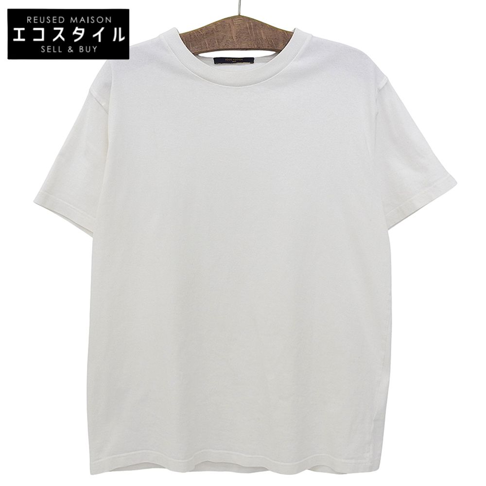 LOUIS VUITTON　ルイヴィトン　コットン100 プルオーバー Tシャツ トップス メンズ ホワイト L RM192Q JYN HHY40W 19AW　L