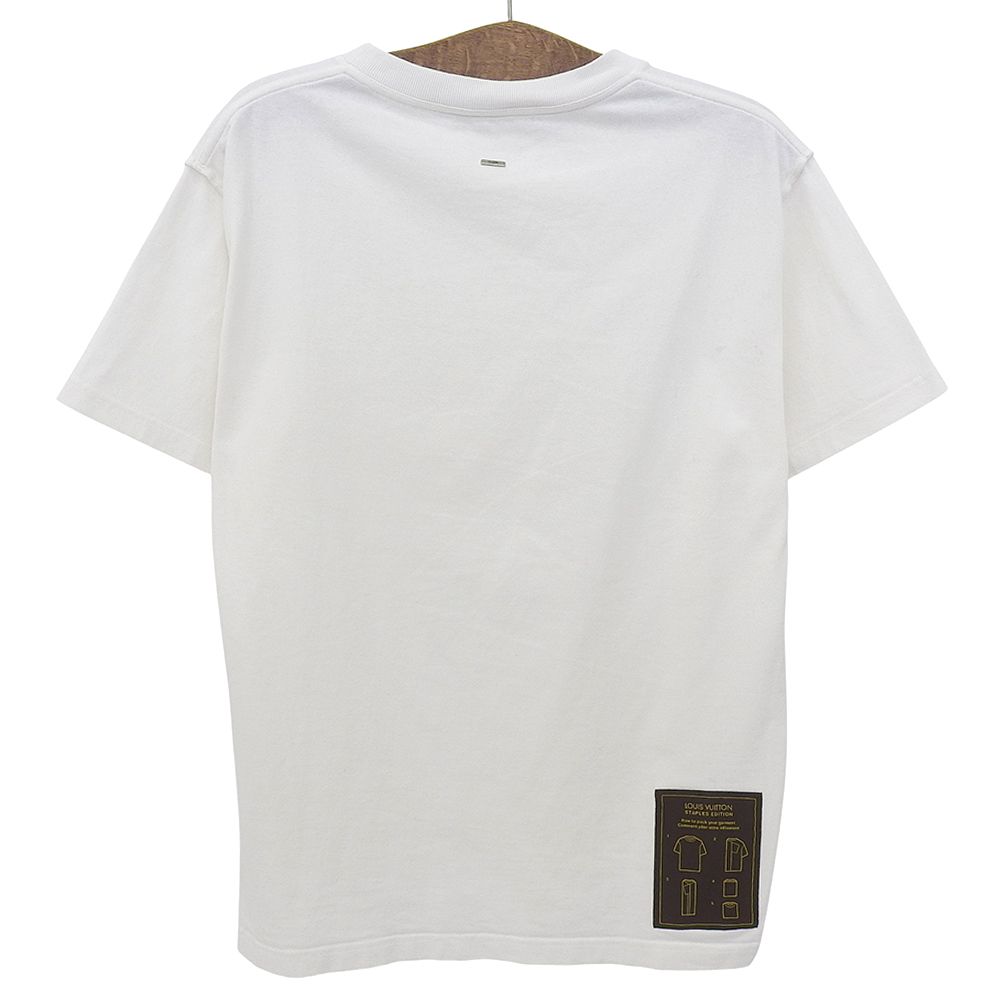 LOUIS VUITTON　ルイヴィトン　コットン100 プルオーバー Tシャツ トップス メンズ ホワイト L RM192Q JYN HHY40W 19AW　L