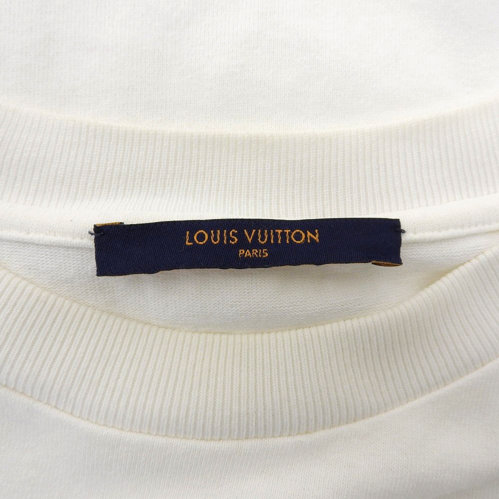 LOUIS VUITTON　ルイヴィトン　コットン100 プルオーバー Tシャツ トップス メンズ ホワイト L RM192Q JYN HHY40W 19AW　L