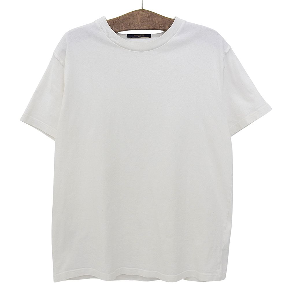 LOUIS VUITTON　ルイヴィトン　コットン100 プルオーバー Tシャツ トップス メンズ ホワイト L RM192Q JYN HHY40W 19AW　L