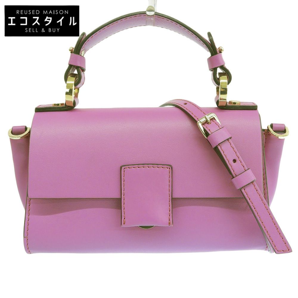 LORISTELLA　ロリステッラ　美品 レザー 2WAY ミニハンド/ショルダーバッグ ハンドバッグ レディース パープル系