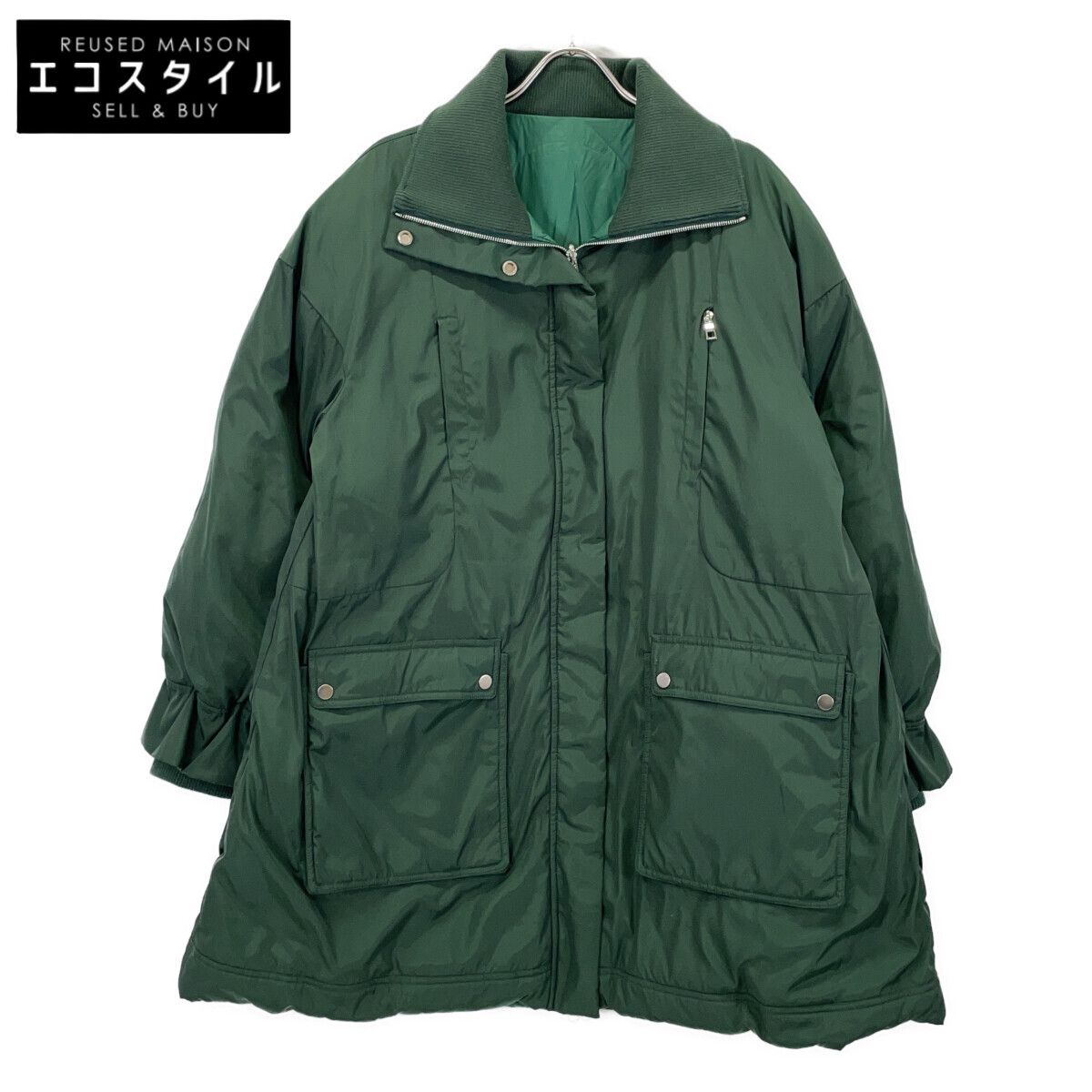 LUMEI ルーメイ 6525-343-0687 グリーン MILLWALL COAT リバーシブルダウンコート S