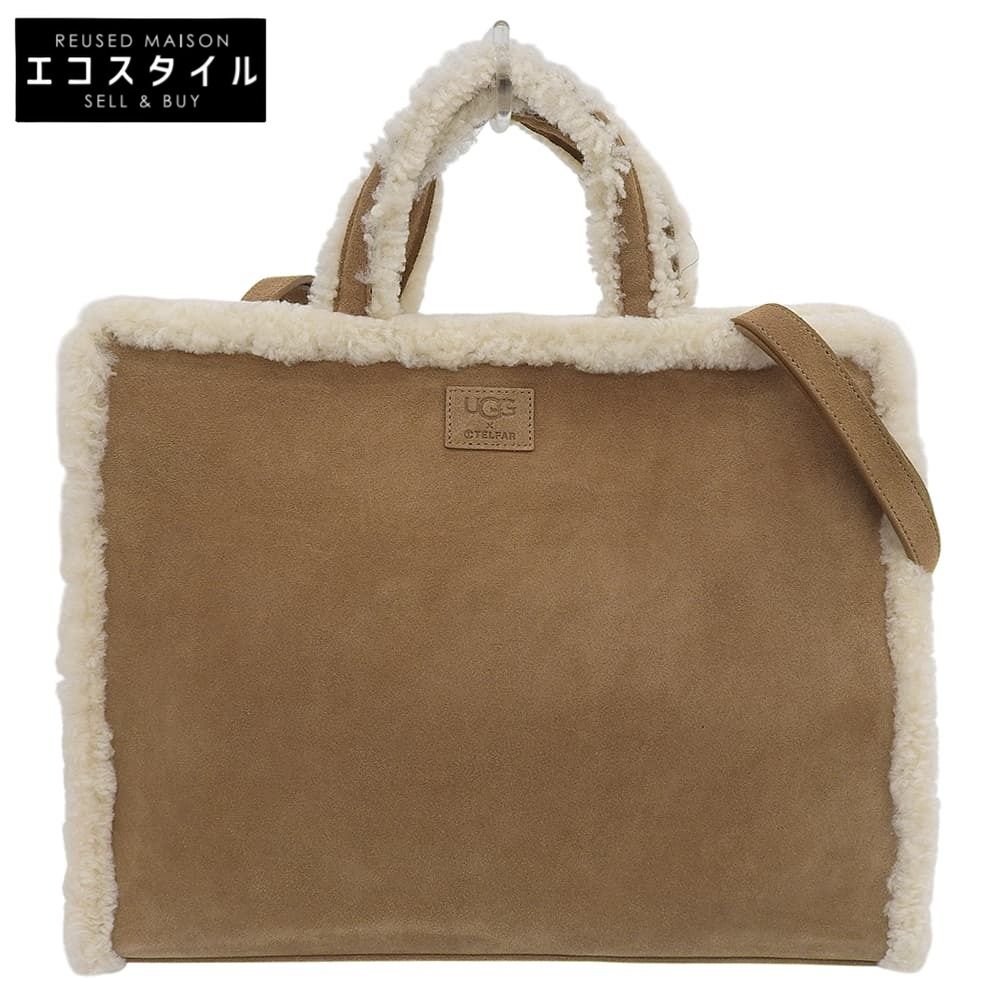 UGG　アグ　美品 ミディアムショッパー スエード 2WAY ハンドバッグ レディース ブラウン ベージュ