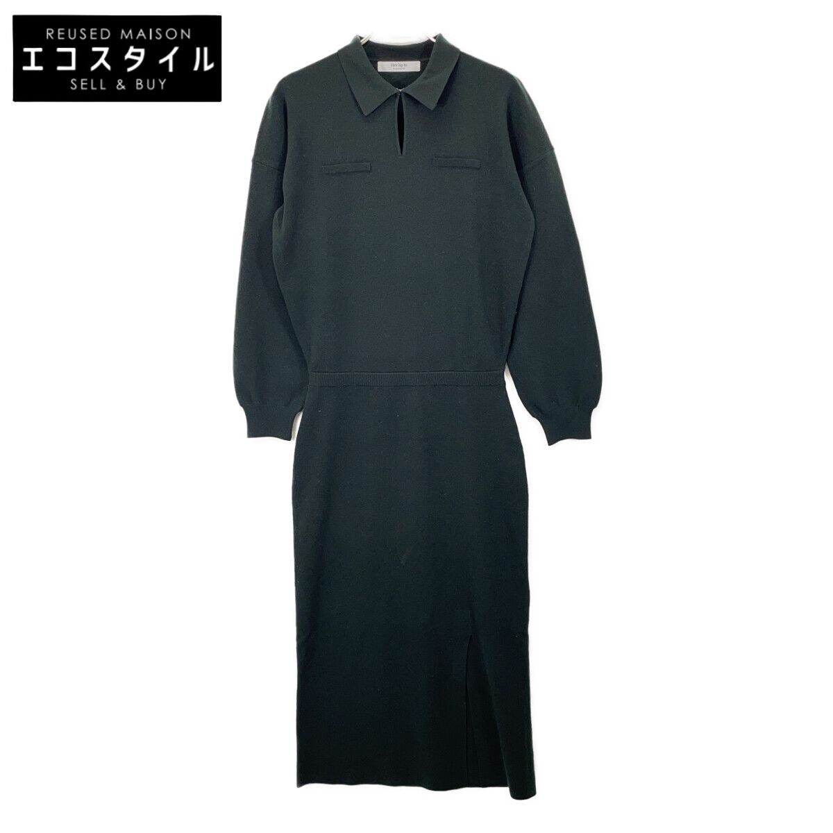 Her lip to ハーリップトゥ 1254205139 Serene Collared Knit Dress サイドスリット ニット M