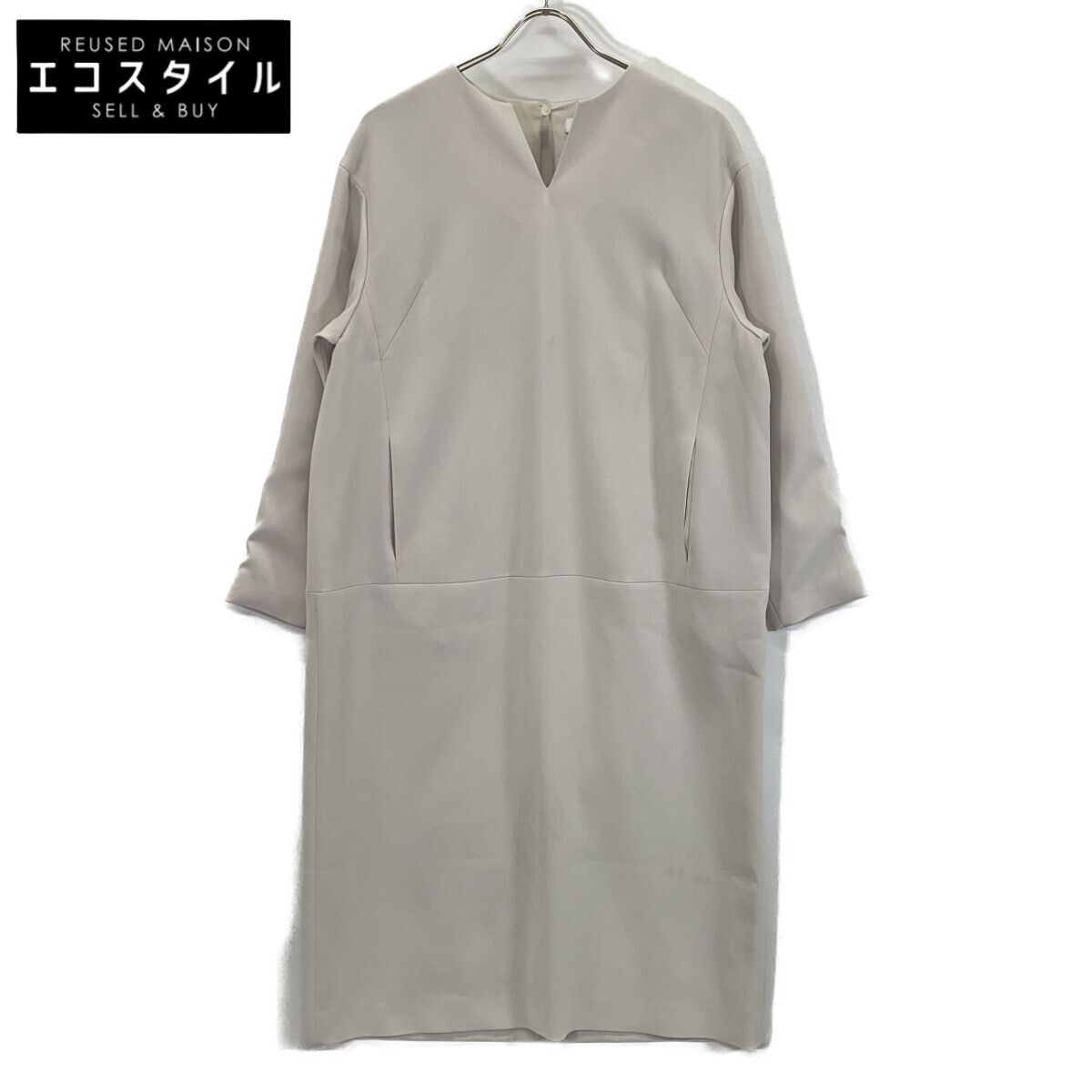 ADORE　アドーア　531-5140103 ライトグレー コクーンシルエット ドライミドルジョーゼットワンピース　38