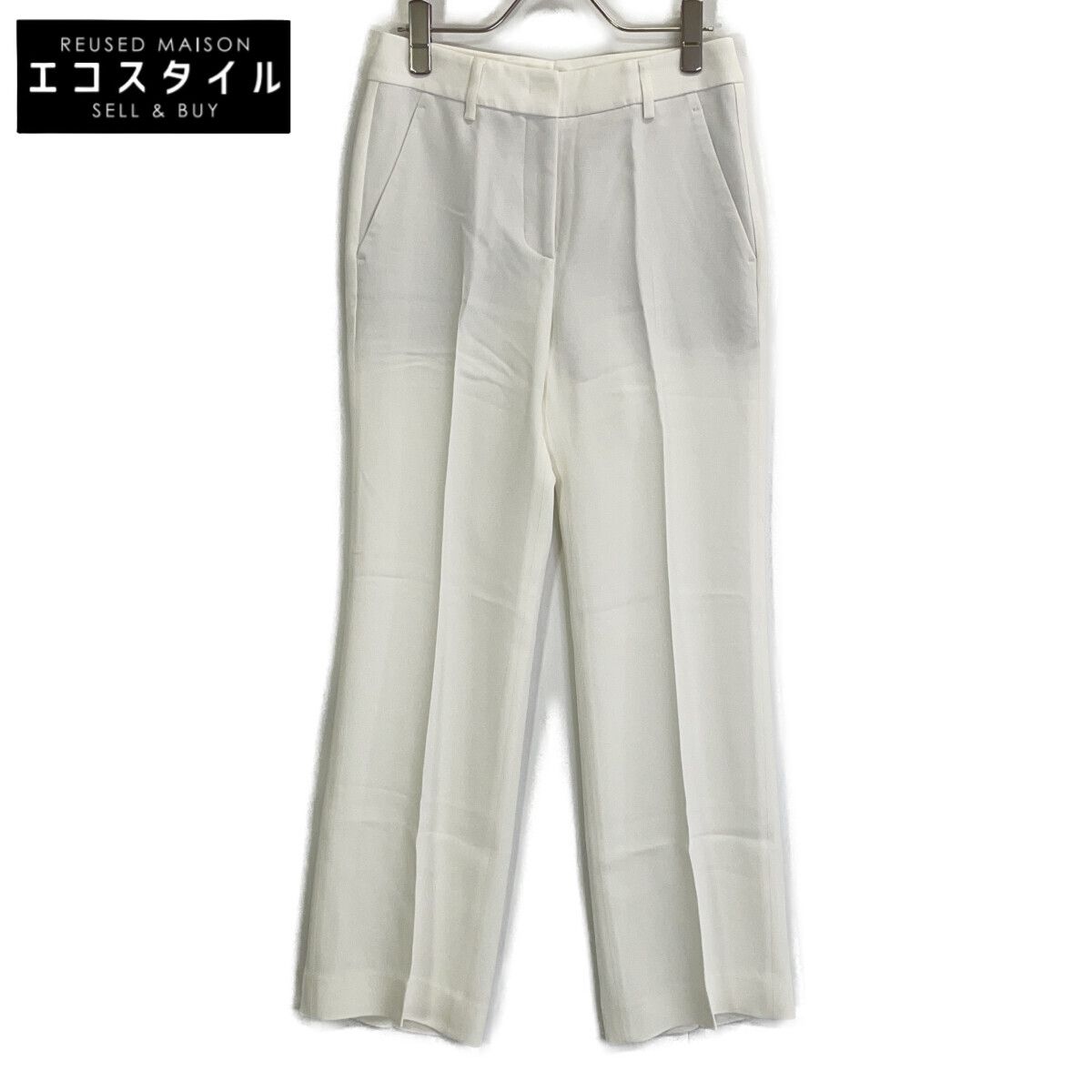 INCOTEX インコテックス SLOWEAR ホワイト センタープレスパンツ 38
