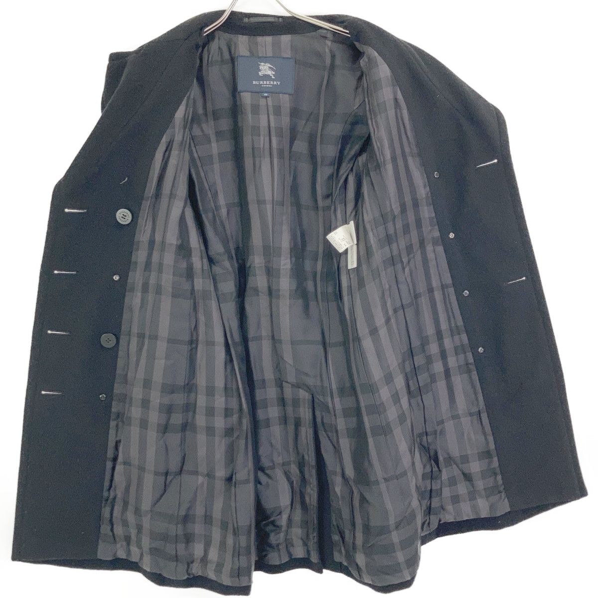 BURBERRY バーバリー ブラック FN050-941-09 アンゴラ×ウール ストームコート 40 BURBERRY バーバリー ブラック FN050-941-09 アンゴラ×ウール ストームコート 40