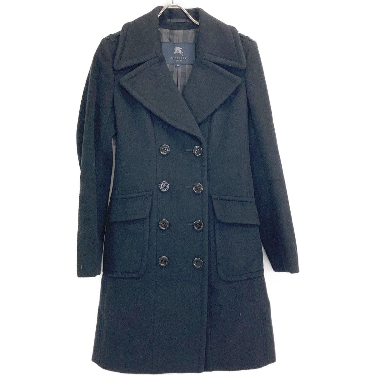 BURBERRY バーバリー ブラック FN050-941-09 アンゴラ×ウール ストームコート 40 BURBERRY バーバリー ブラック FN050-941-09 アンゴラ×ウール ストームコート 40