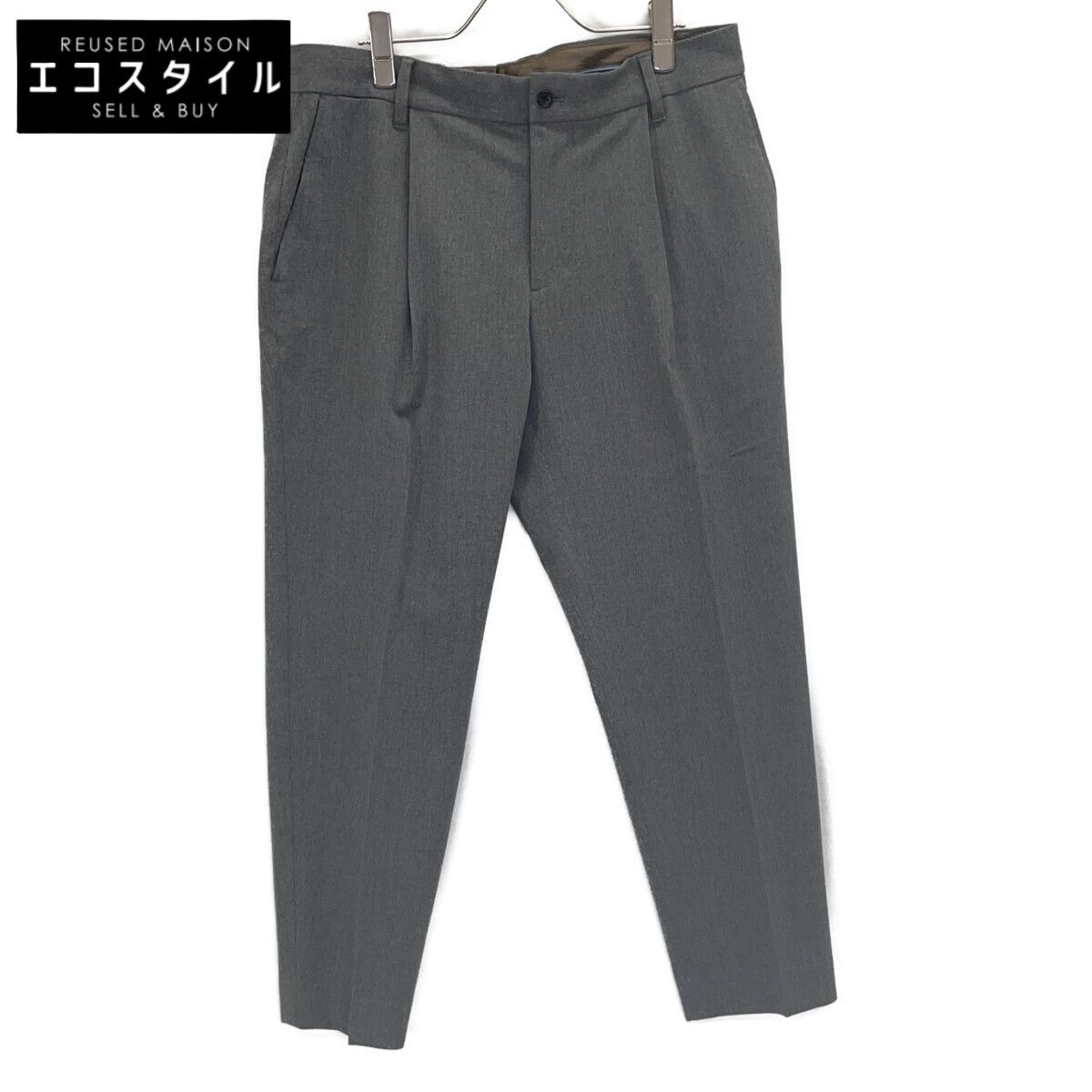 AOURE　アウール　AMFP235017 グレー ATLETA タックテーパードパンツ　XL
