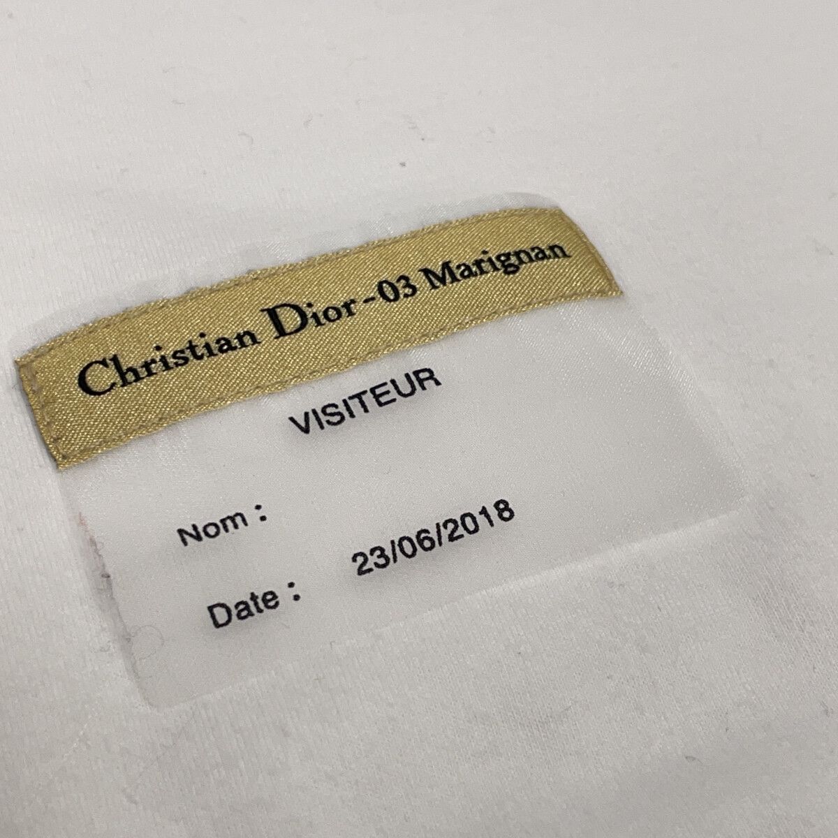 DIOR ディオール 923J611B0533 19SS ホワイト ビジターパッチTシャツ L DIOR ディオール 923J611B0533 19SS ホワイト ビジターパッチTシャツ L
