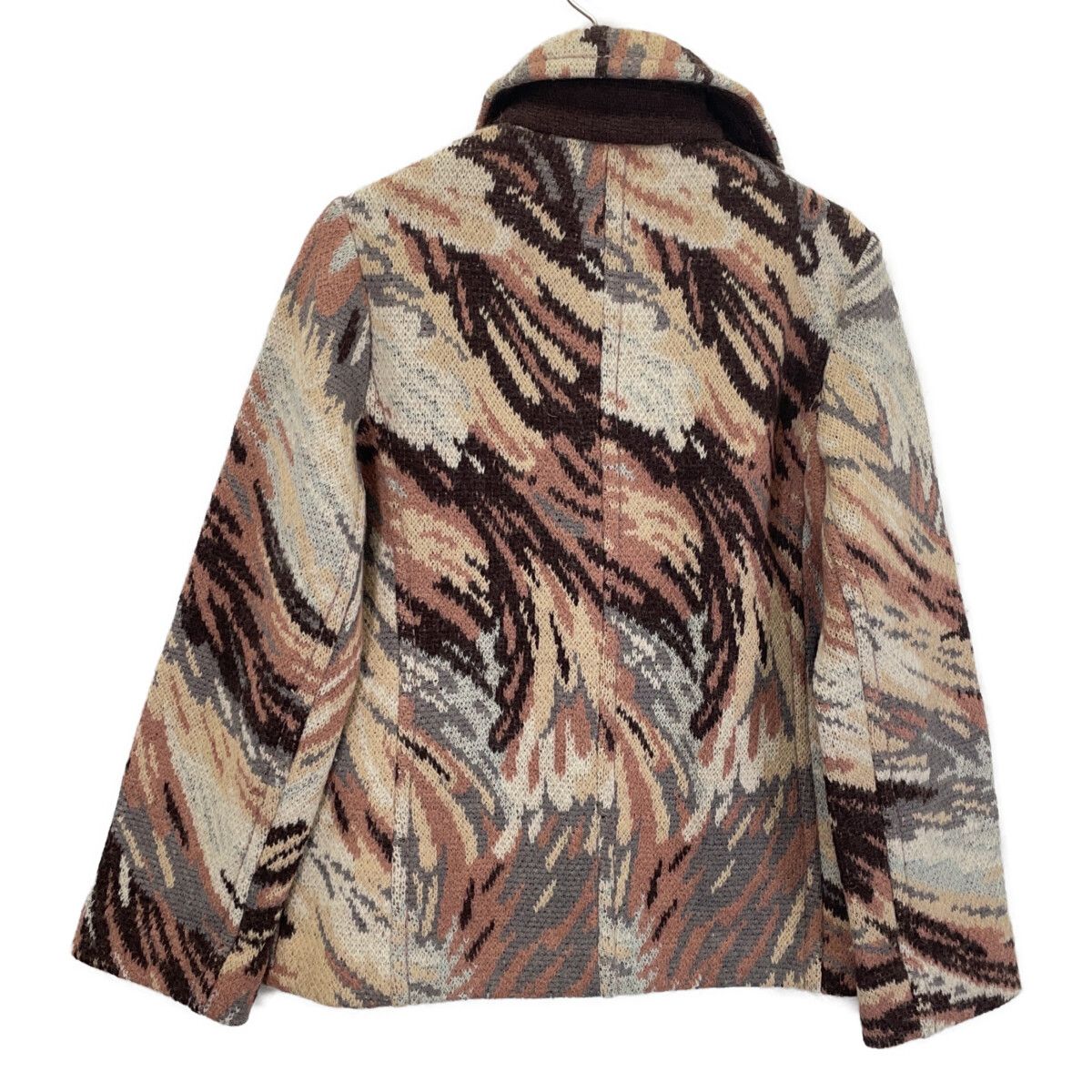 MISSONI　ミッソーニ　123615 ウール×モヘア ベージュ系 マルチカラー ニットジャケット　46