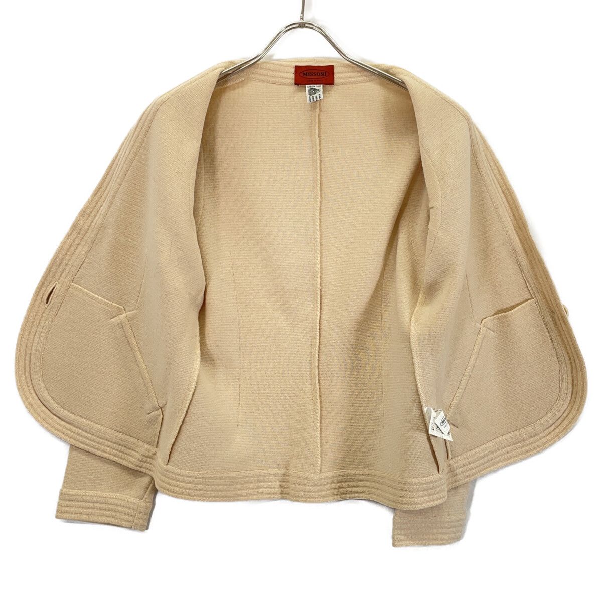 MISSONI　ミッソーニ　ベージュ ウール 1B ジャケット　42