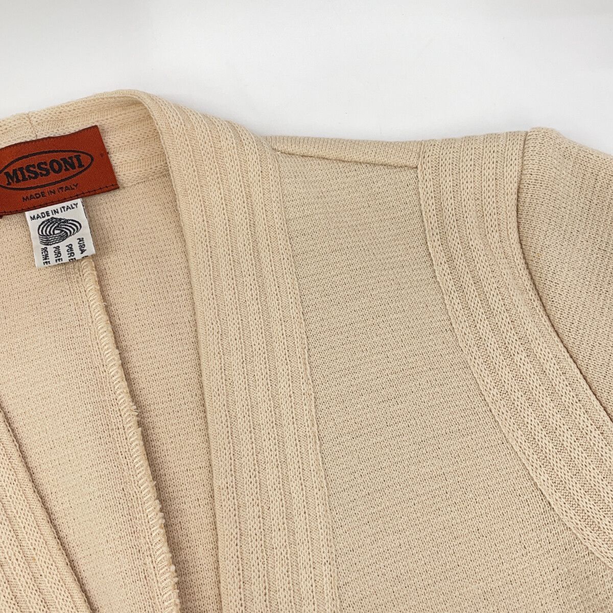 MISSONI　ミッソーニ　ベージュ ウール 1B ジャケット　42
