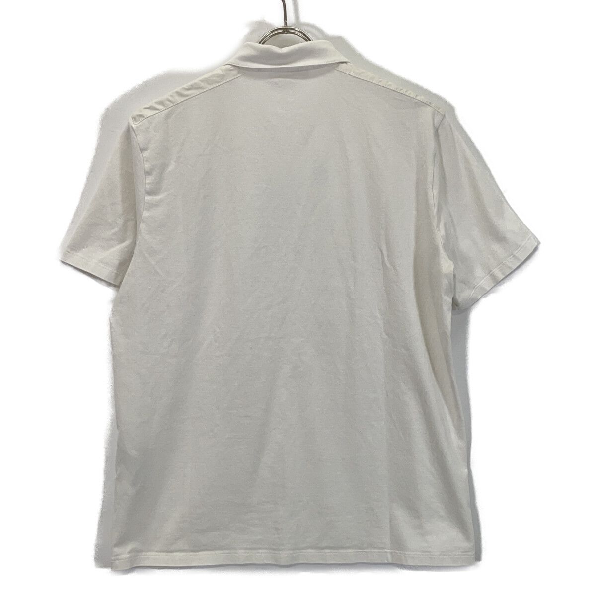 PRADA　プラダ　19年 SJN252 R201 710 ホワイト ポケットロゴ ポロシャツ　L