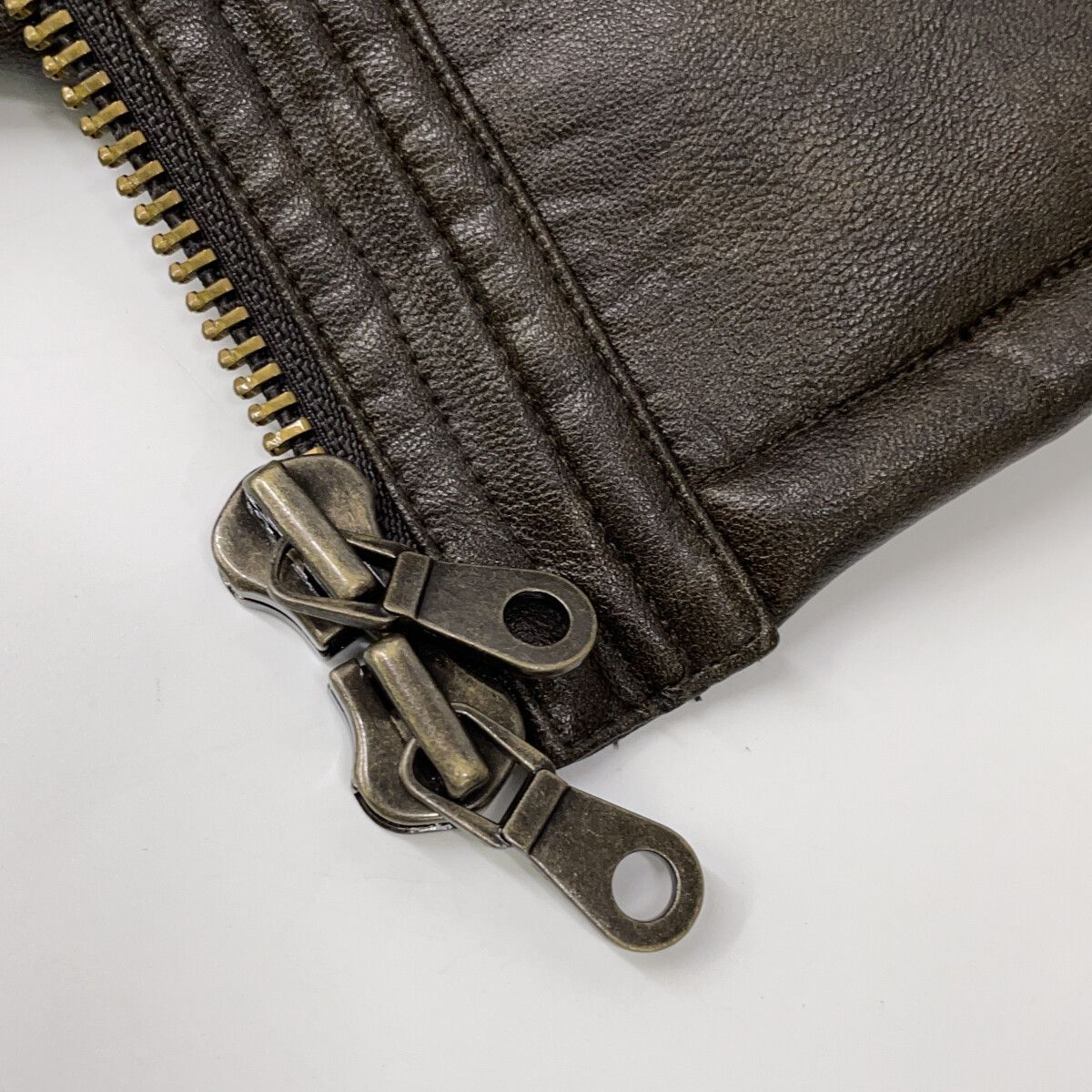 JOURNAL STANDARD　ジャーナルスタンダード　24年製 ブラウン フェイクレザーボアブルゾン　F