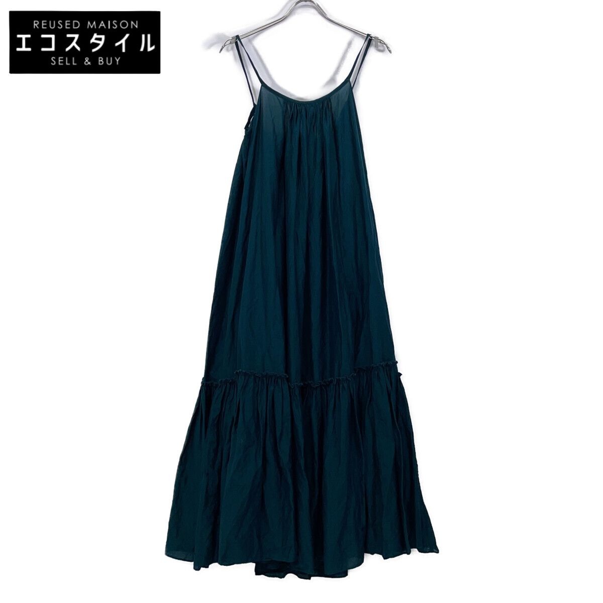Whim Gazette ウィムガゼット 【美品】長谷川京子コラボ WGZ1041409A0004 コットンxシルク ボリュームマキシ 36