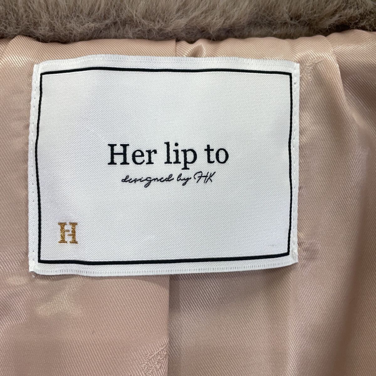 Her lip to　ハーリップトゥ　1254307109 ブラウン french taupe Winter Love Faux Fur Coat　M