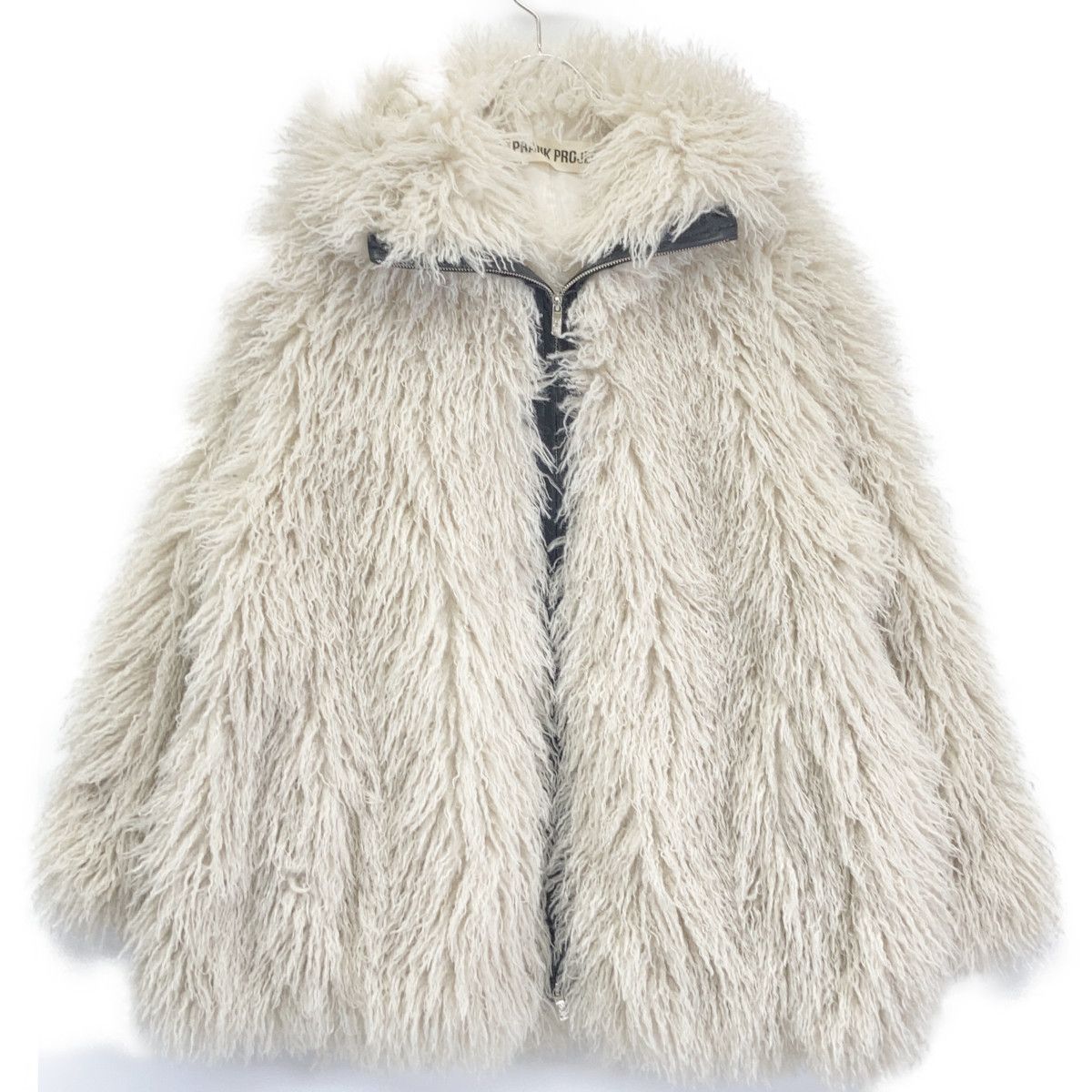 PRANK PROJECT プランクプロジェクト 25AW 31252215105 ホワイト ドローストリング Fake Fur Hooded Hoodie F PRANK PROJECT プランクプロジェクト 25AW 31252215105 ホワイト ドローストリング Fake Fur Hooded Hoodie F