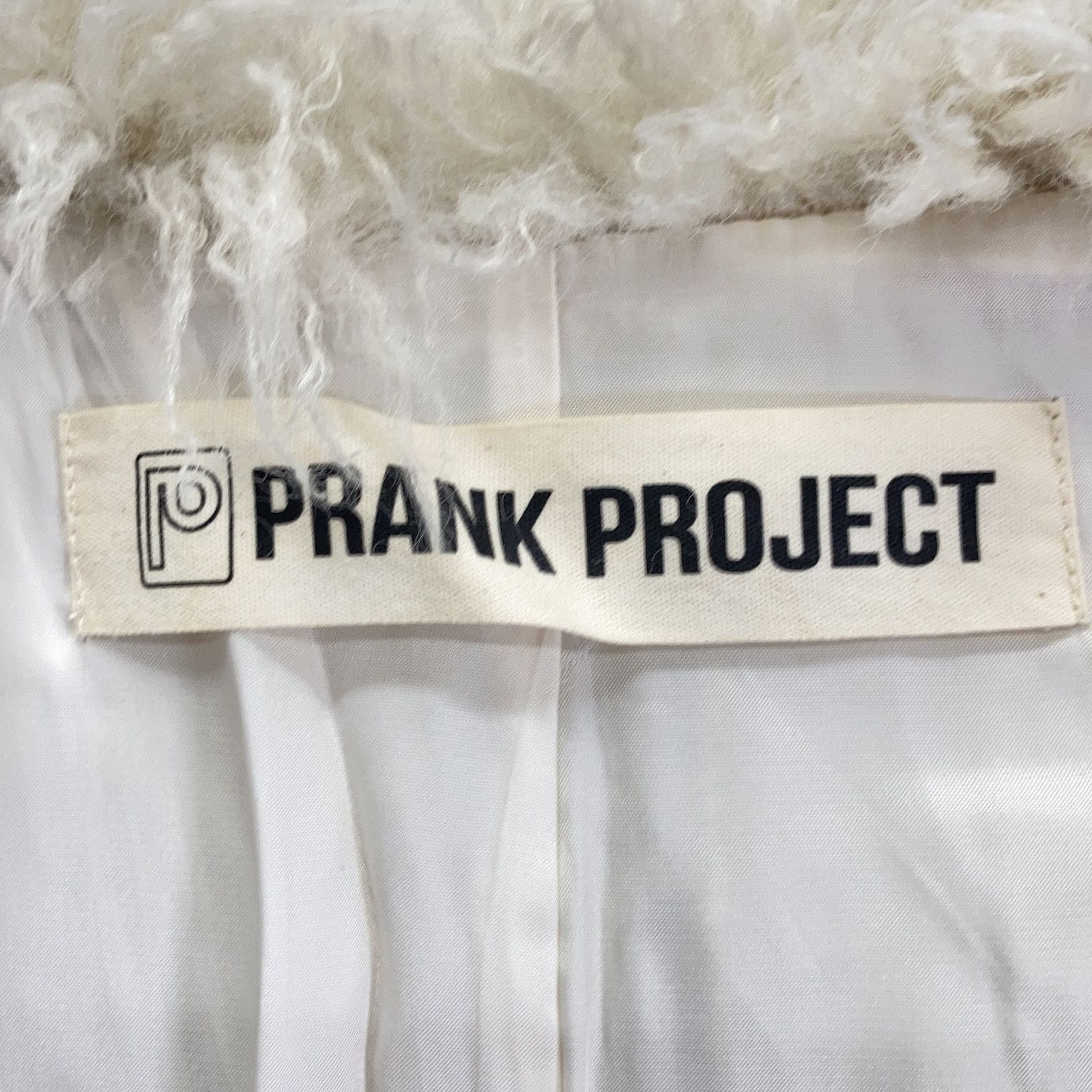 PRANK PROJECT プランクプロジェクト 25AW 31252215105 ホワイト ドローストリング Fake Fur Hooded Hoodie F PRANK PROJECT プランクプロジェクト 25AW 31252215105 ホワイト ドローストリング Fake Fur Hooded Hoodie F