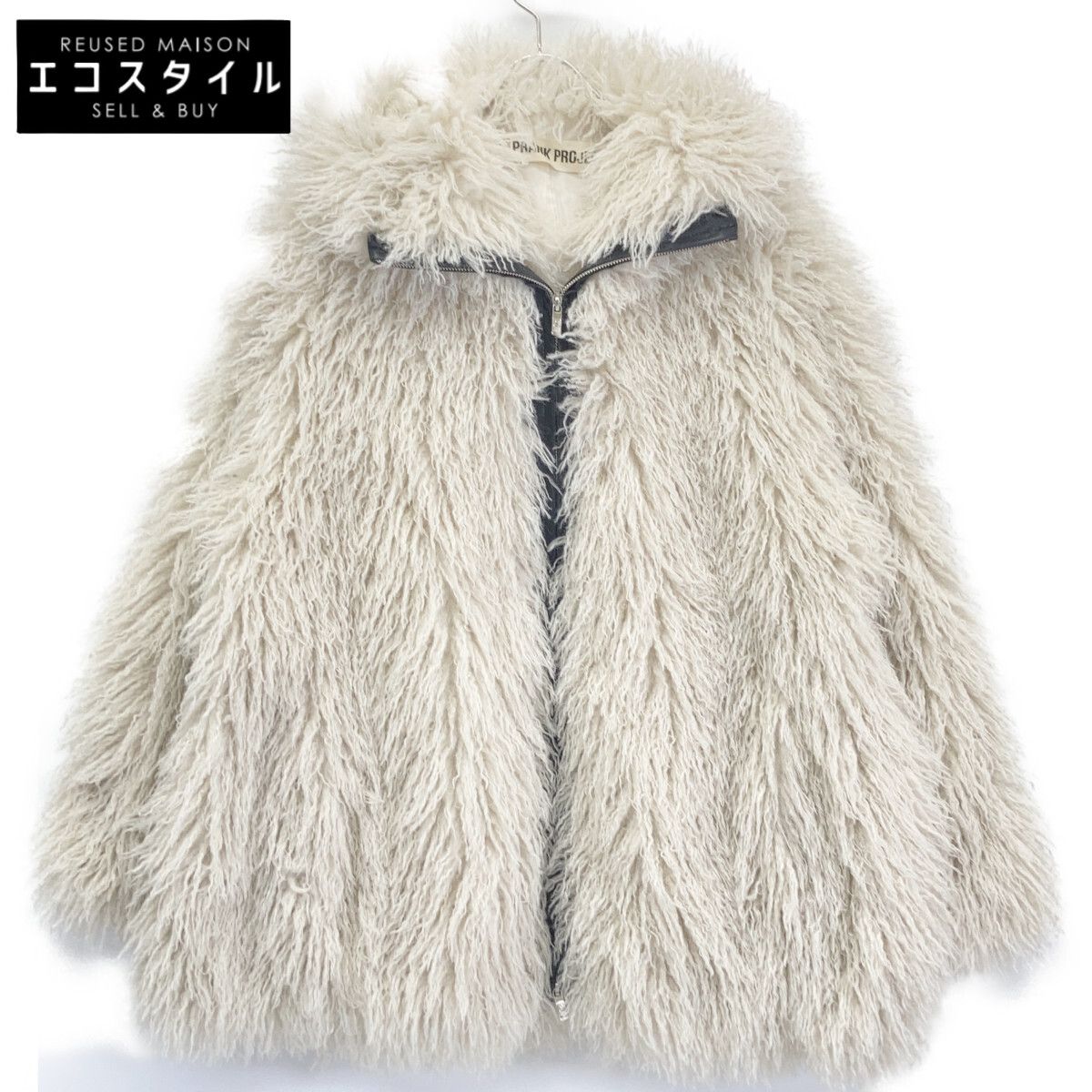 PRANK PROJECT　プランクプロジェクト　25AW 31252215105 ホワイト ドローストリング Fake Fur Hooded Hoodie　F