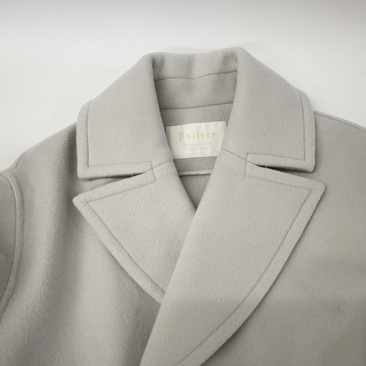 BALLSEY　ボールジー　23AW 11-08-34-08101 ライトグレー 金釦 ウールビーバーメルトン ショートコート　34
