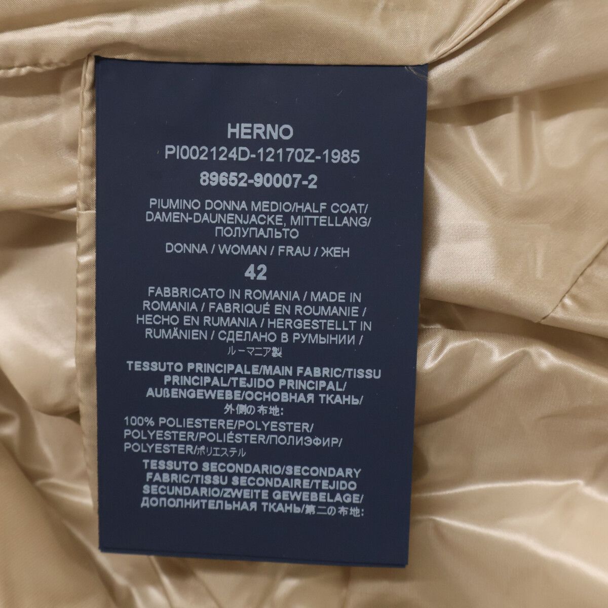 HERNO ヘルノ 新品未使用 サテン&レディオルタナティブ ファー ロングコート 42 HERNO ヘルノ 新品未使用 サテン&レディオルタナティブ ファー ロングコート 42