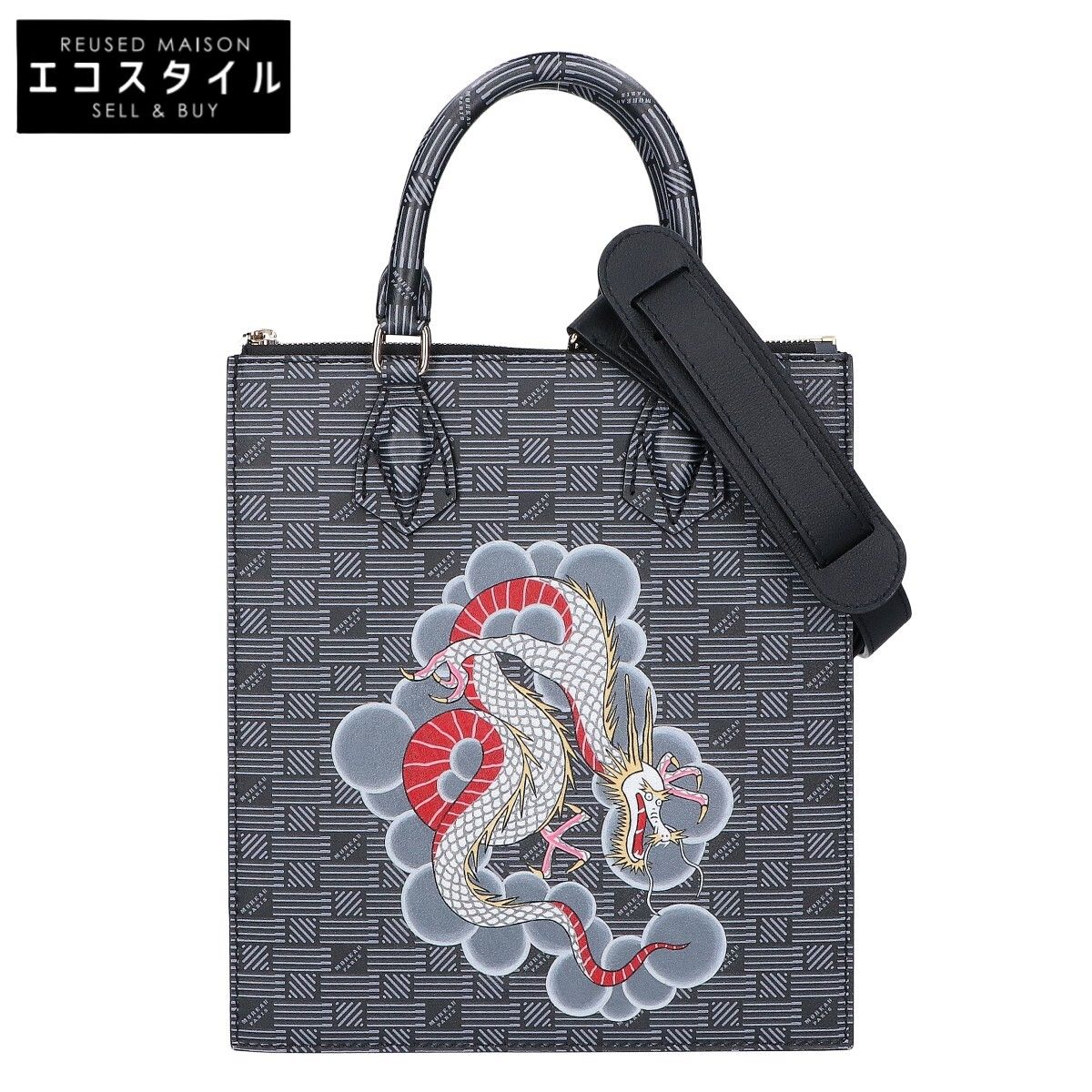 MOREAU PARIS　モローパリ　LIBERTE CROSSBODY 2WAYバッグ マーカージュ ドラゴンペイント　-