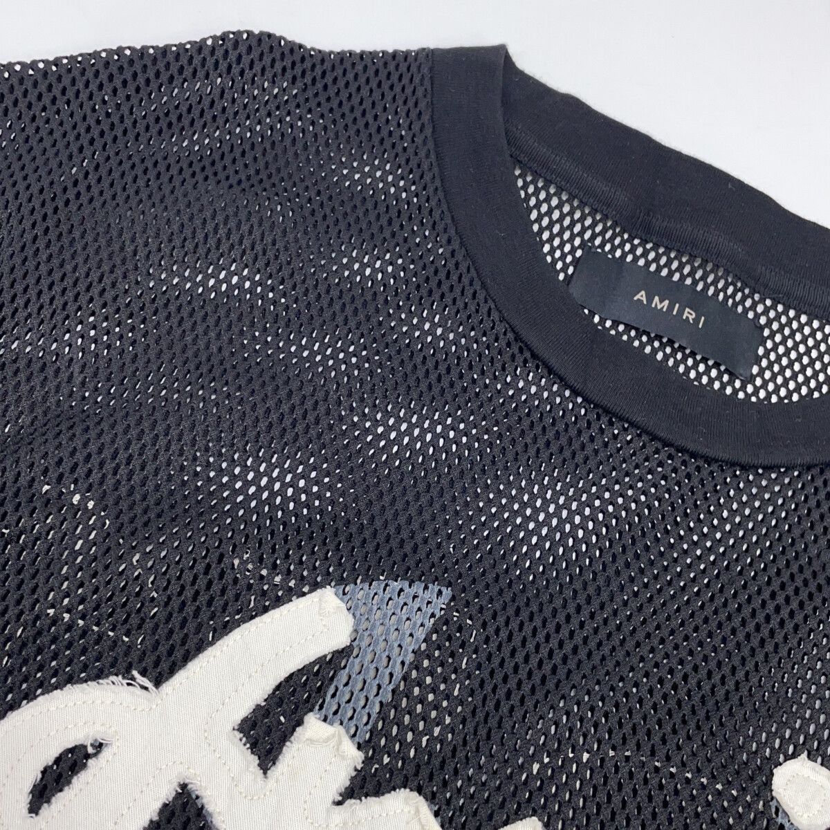 AMIRI　アミリ　ブラック メッシュ ゲームシャツ