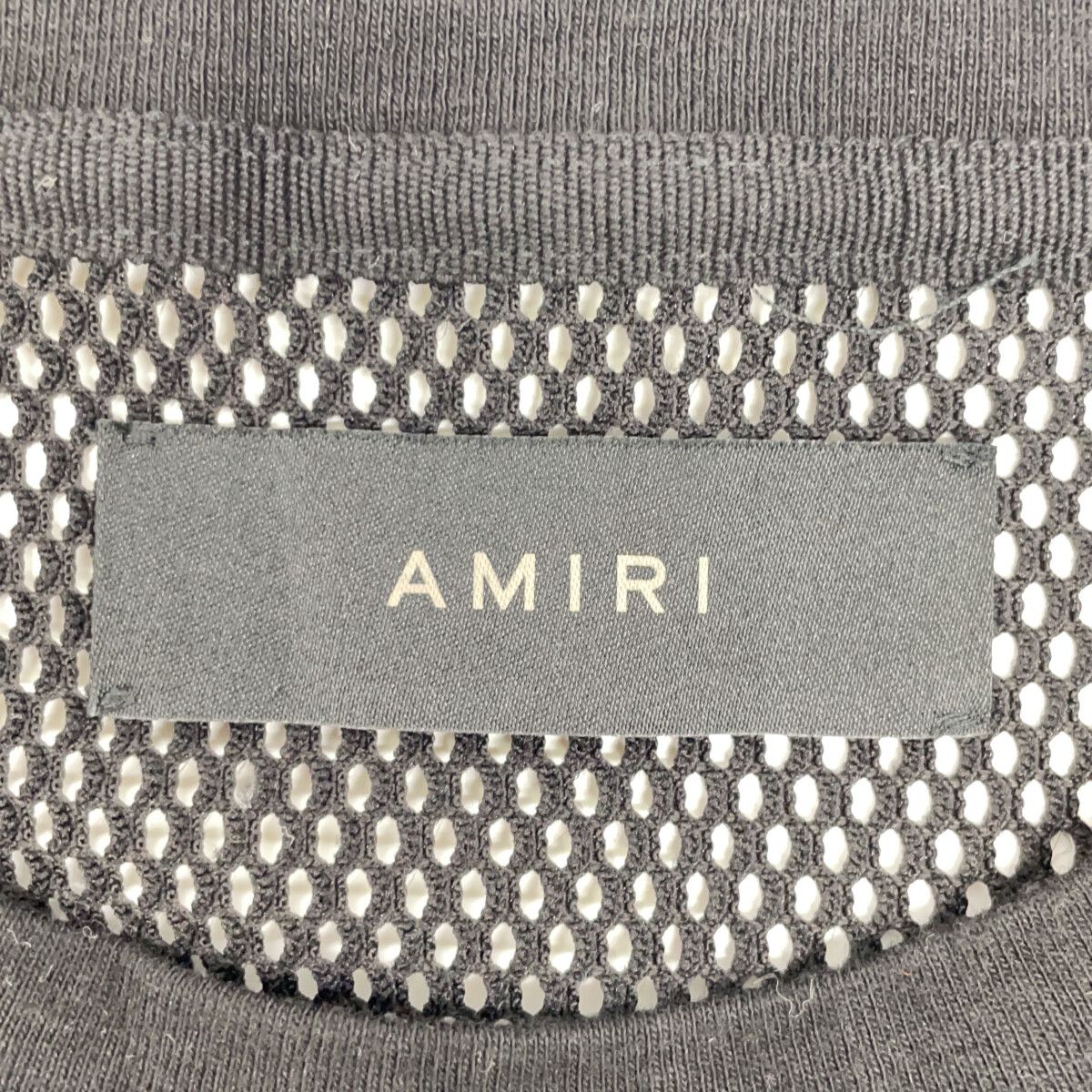 AMIRI　アミリ　ブラック メッシュ ゲームシャツ