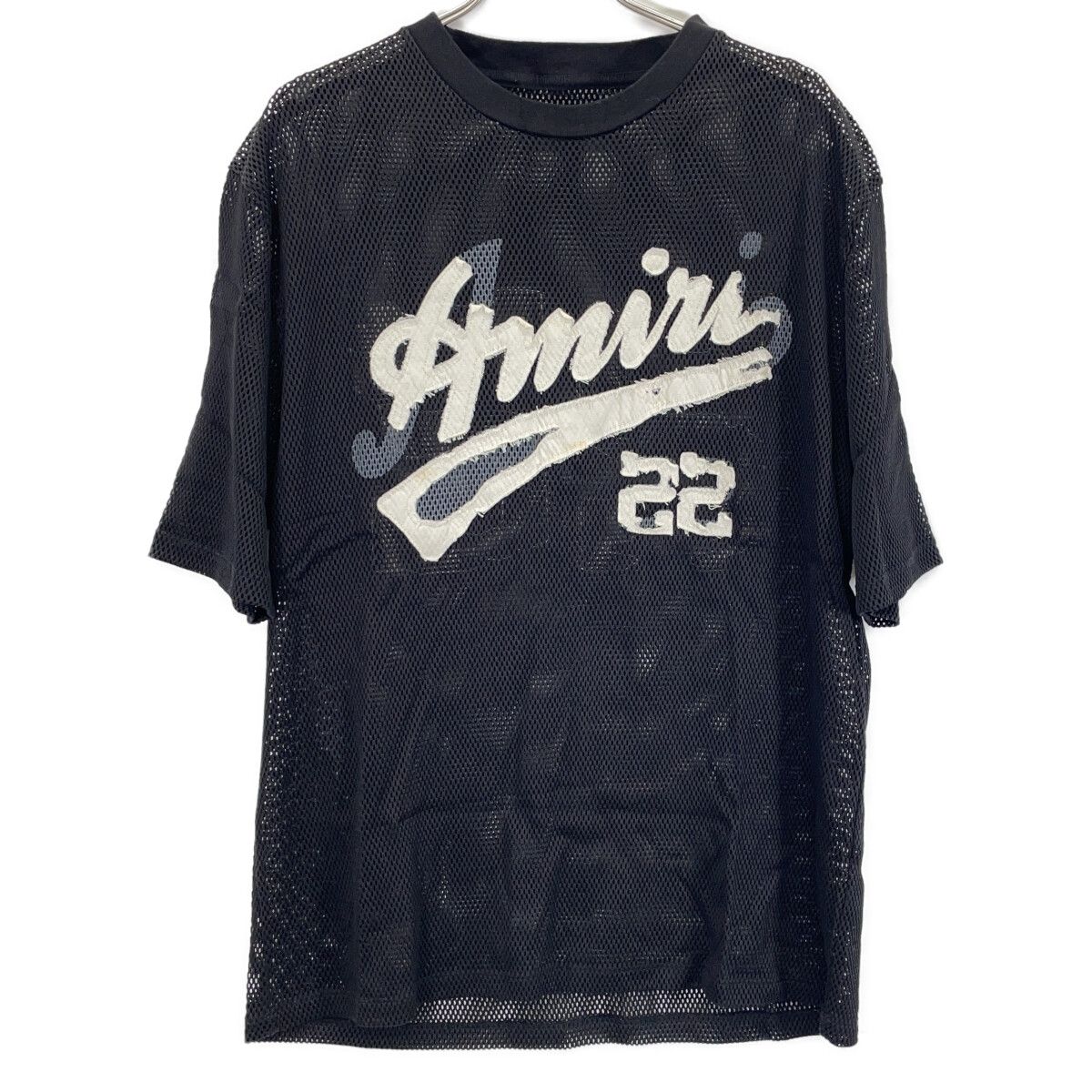 AMIRI　アミリ　ブラック メッシュ ゲームシャツ
