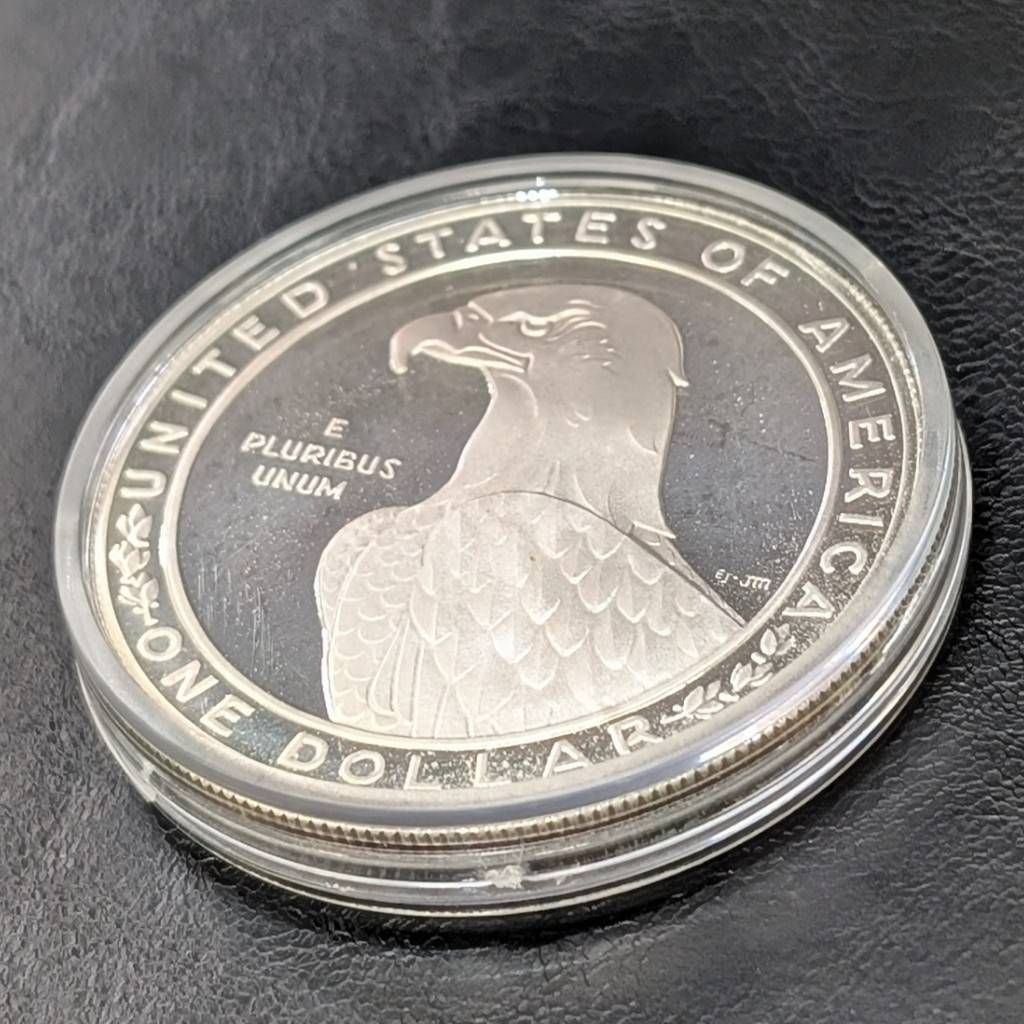 豊】希少 1983年 ロサンゼルス 五輪記念 1ドル銀貨 プルーフ 銀900