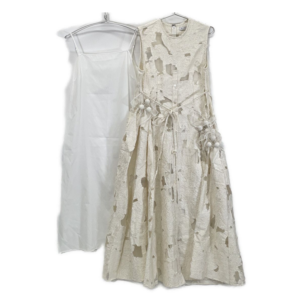 RIV NOBUHIKO　リブ ノブヒコ　DRAW252301 ホワイト MALLORCA PLACKET DRESS　2