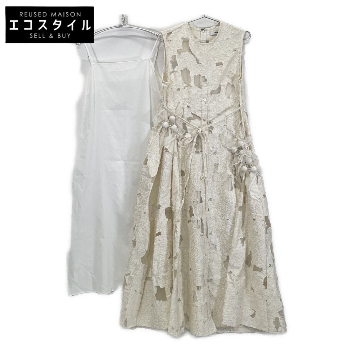 RIV NOBUHIKO　リブ ノブヒコ　DRAW252301 ホワイト MALLORCA PLACKET DRESS　2
